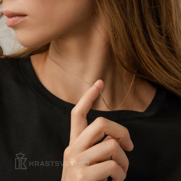 Цепь из красного золота 585, плетение «Якорь»